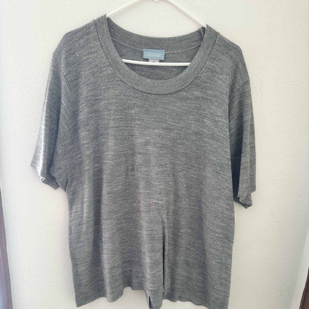 Liz and me Gray sweater